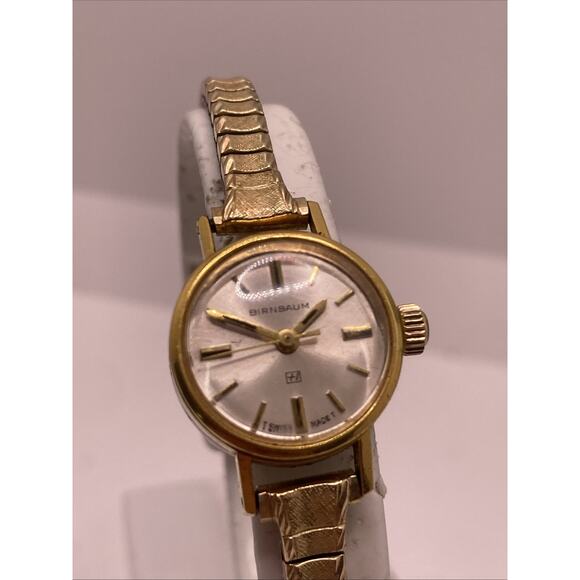 Birnbaum By Hamilton Swiss Made Mechanical Womens Watch 1/20 10k Gp Band Runs main image 8